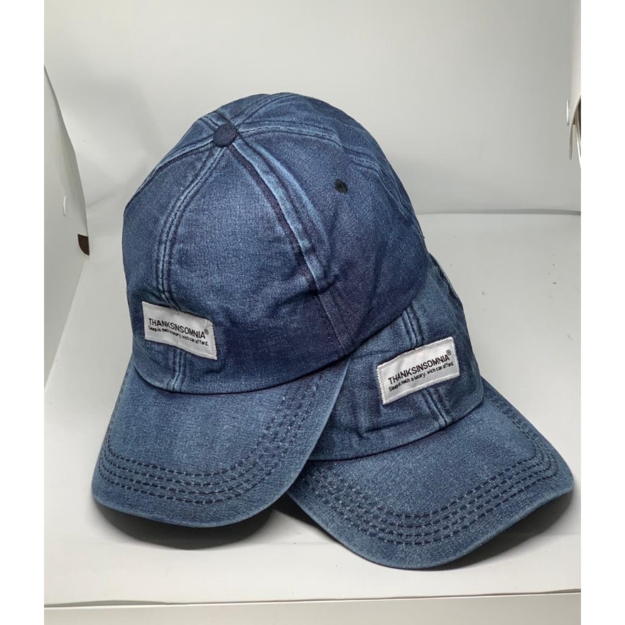 Topi Baseball Thanksinsomnia Jeans Berkualitas