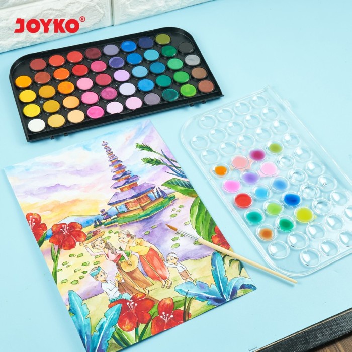 

Dijual Cat Air 28 Warna / Watercolour Set 28 Joyko Wc-3-28 Berkualitas