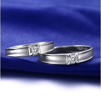 Cincin Kawin Kawin Murah Cincin Hitam Perak 925 Sepasang Tunangan Pria Asli Wedding Ring Murni Pasan