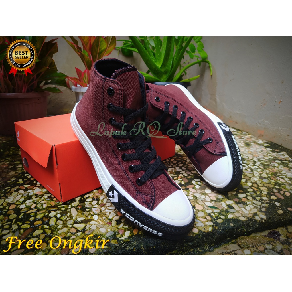 PROMO TERBARU !! Sepatu Converse Hight / Tinggi Brown Chuck Taylor CT Undfeated Premium