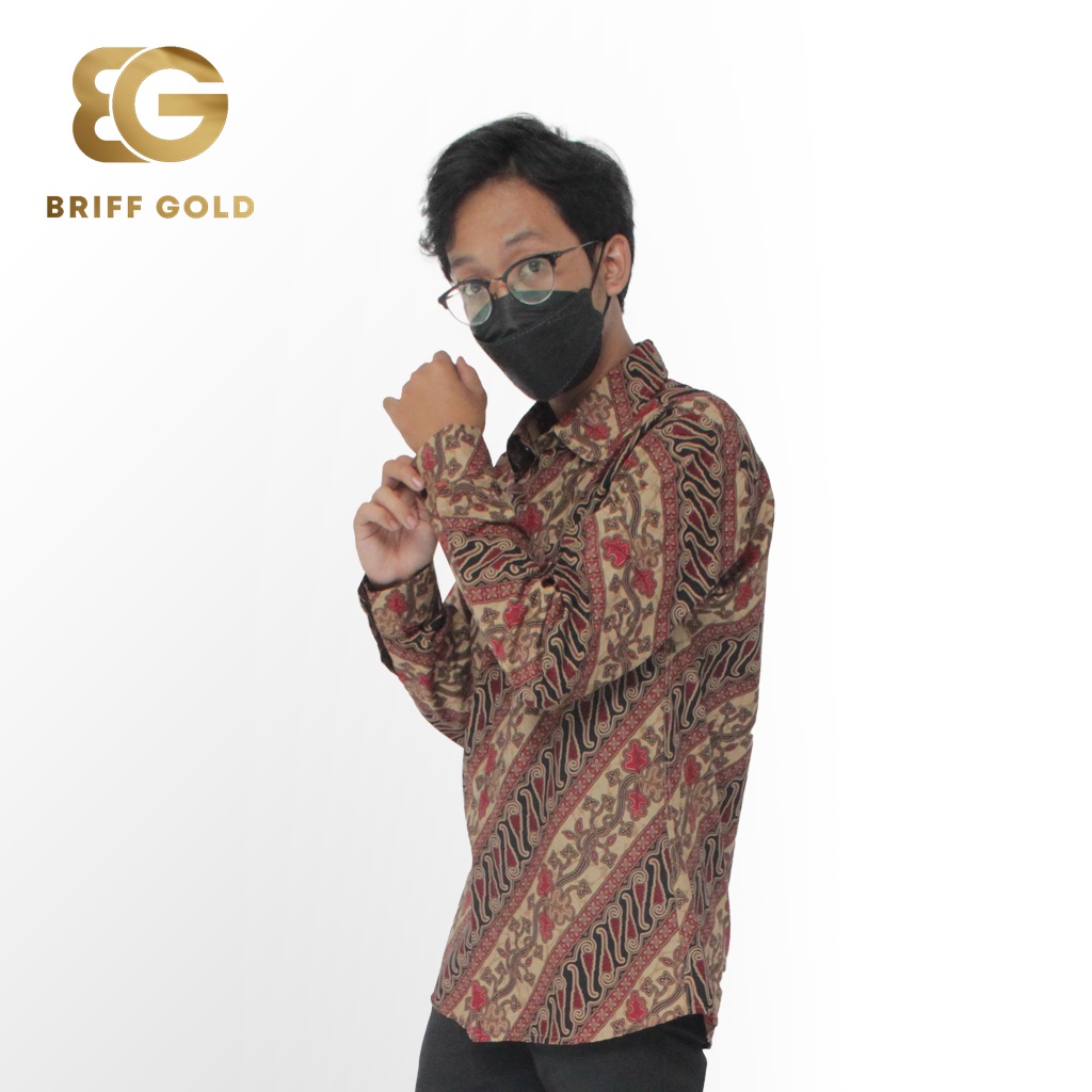 Pakaian Batik Briffgold Parang Yogyakarta Lengan Panjang