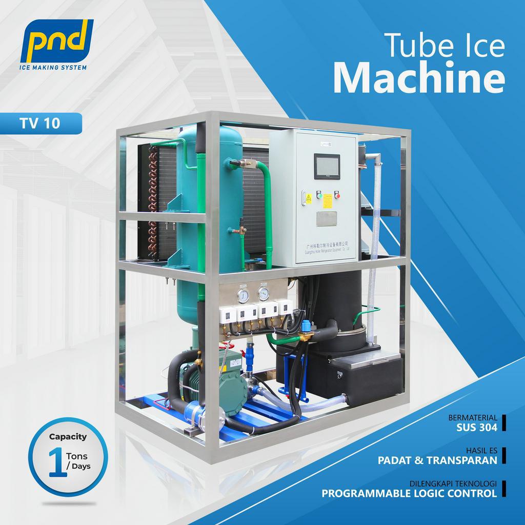 Mesin Pembuat Es Kristal Tube | Tube Ice Machine | Kapasitas 1 Ton
