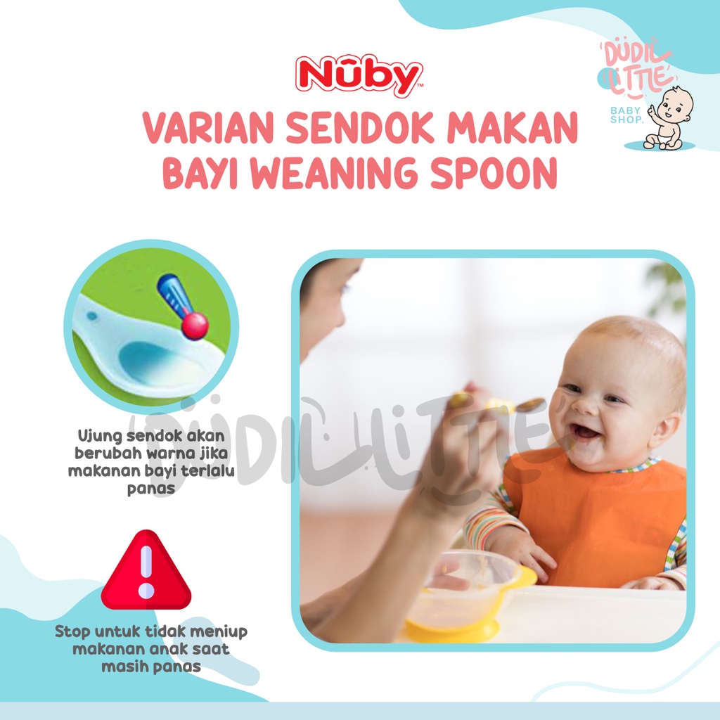 SENDOK NUBY HOT SAFE SOFT SPOONS PENDETEKSI SUHU 4m+ SATUAN 1PCS COD