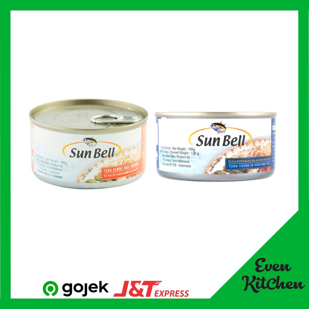 

Sun Bell Tuna bumbu nasi goreng / Potongan Tuna dalam minyak sayur