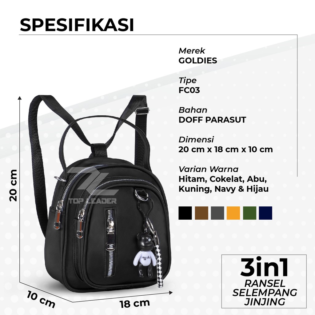 Tas Ransel Mini Tas Ransel Wanita Tas Ransel Import Tas Fashion Backpack - KREATIVO