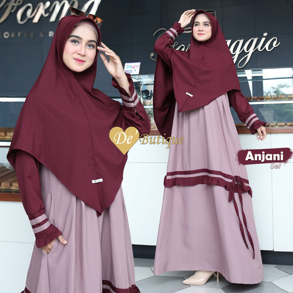 GAMIS CANTIK ANJANI SET/GAMIS ORI deBOUTIQUE/GAMIS TERBARU ITY CREPE