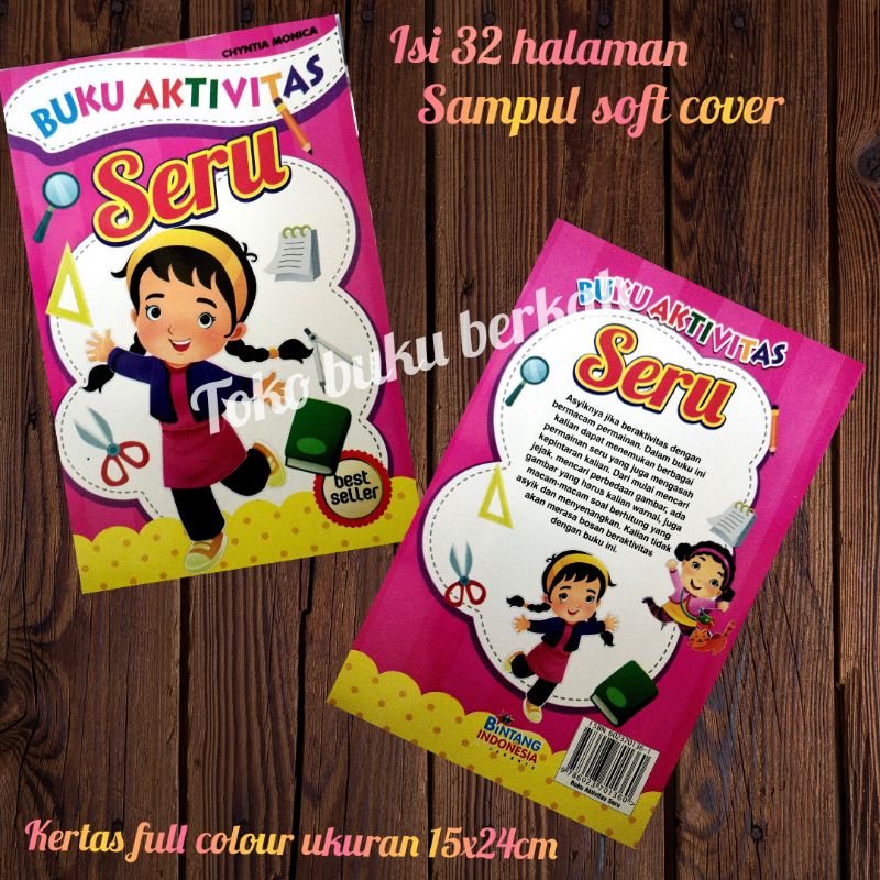 buku aktivitas seru 32 halaman(15×24cm)