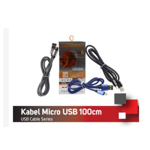 [USB] - Kabel Charger + Data Fast Charging 2.4A Micro USB CELLKIT - Metal Body 100CM - CK 318