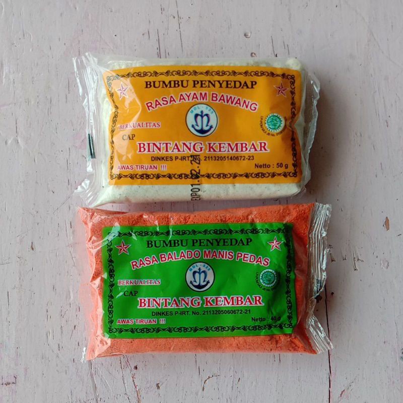 

Bumbu Masak/50 gr Bumbu Penyedap Atom Bintang Kembar Ayam Bawang dan Balado