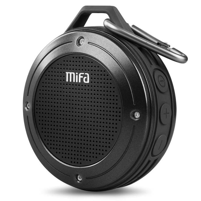 Mifa Waterproof Bluetooth Speaker With Carabiner - F10 - Black