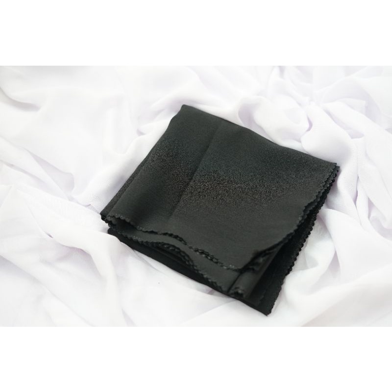 [ COD ] JILBAB SYAR'I AZZAHRA SEGIEMPAT DIAMOND LASERCUT JUMBO 130x130-Black
