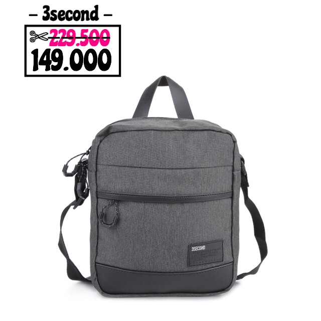 Tas Slempang Sling Bag Pria Original 3second Abu Abu