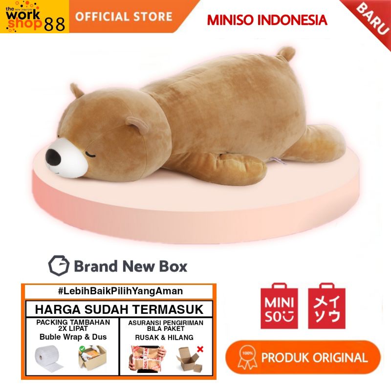 MINISO Boneka Beruang Kutub Lucu Hadiah Untuk Anak-Anak 85 cm Original