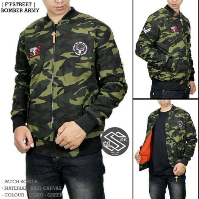 50+ Model Jaket Bomber Loreng HD