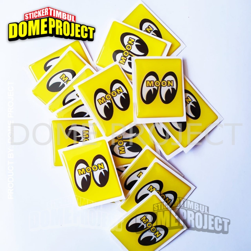 MOONEYES KUNING KOTAK EMBLEM DASI VESPA PIAGGIO STIKER LENTUR STIKER BODY MOTOR AKSESORIES VESPA