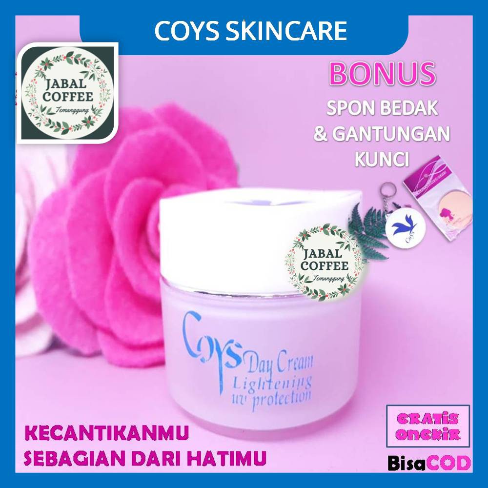 Coys Skincare Terbaru Cream Pencerah Wajah Glowing Original 1 Paket Komplit