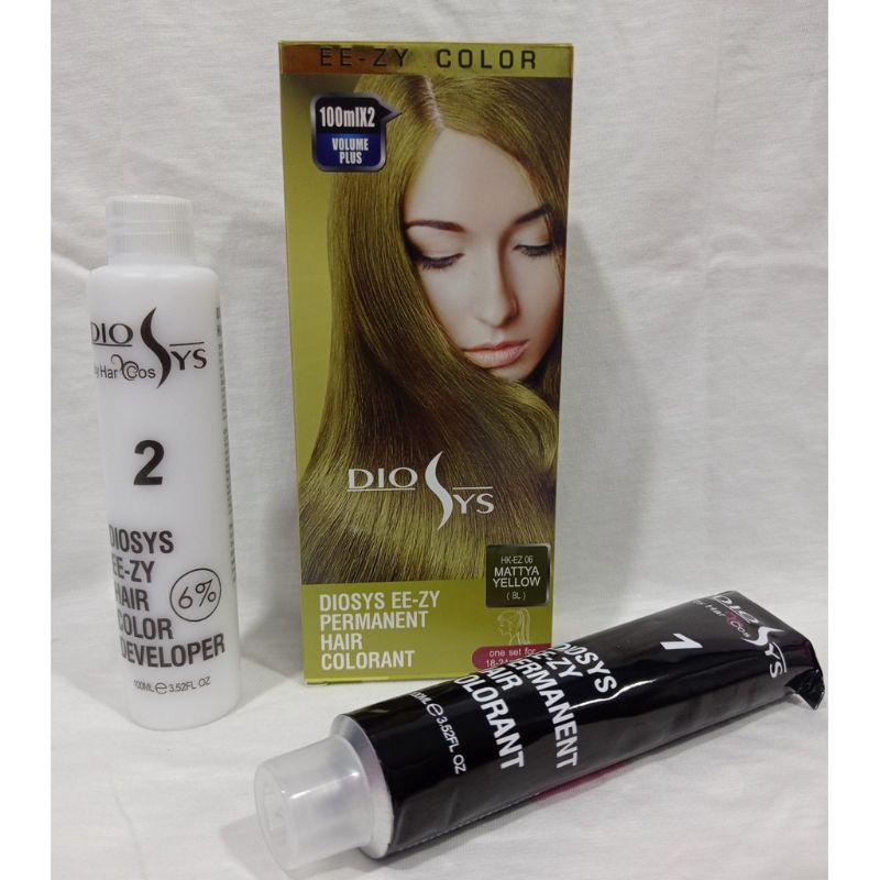 cat rambut hair color Diosys 100ml col. Mattya Yellow