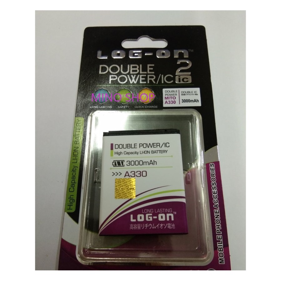 BATERAI MITO A330 - FANTASY SELFIE 2 - BA00072 - LOG ON DOUBLE POWER BATRE