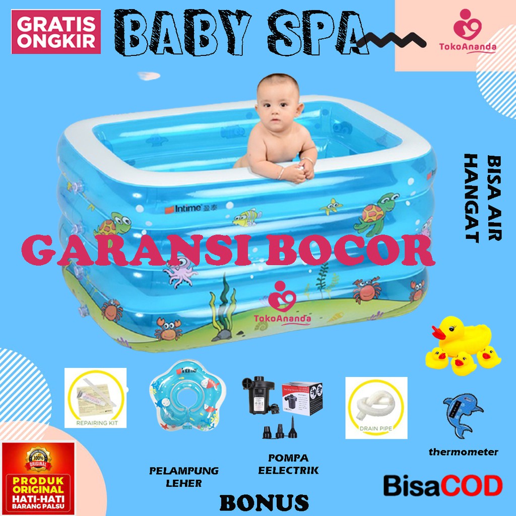 Baby Spa / SET Kolam Renang Bayi ORIGINAL INTIME BABY SPA + POMPA KOLAM INTIME/ KOLAM PLAYMAX(KOMBO)