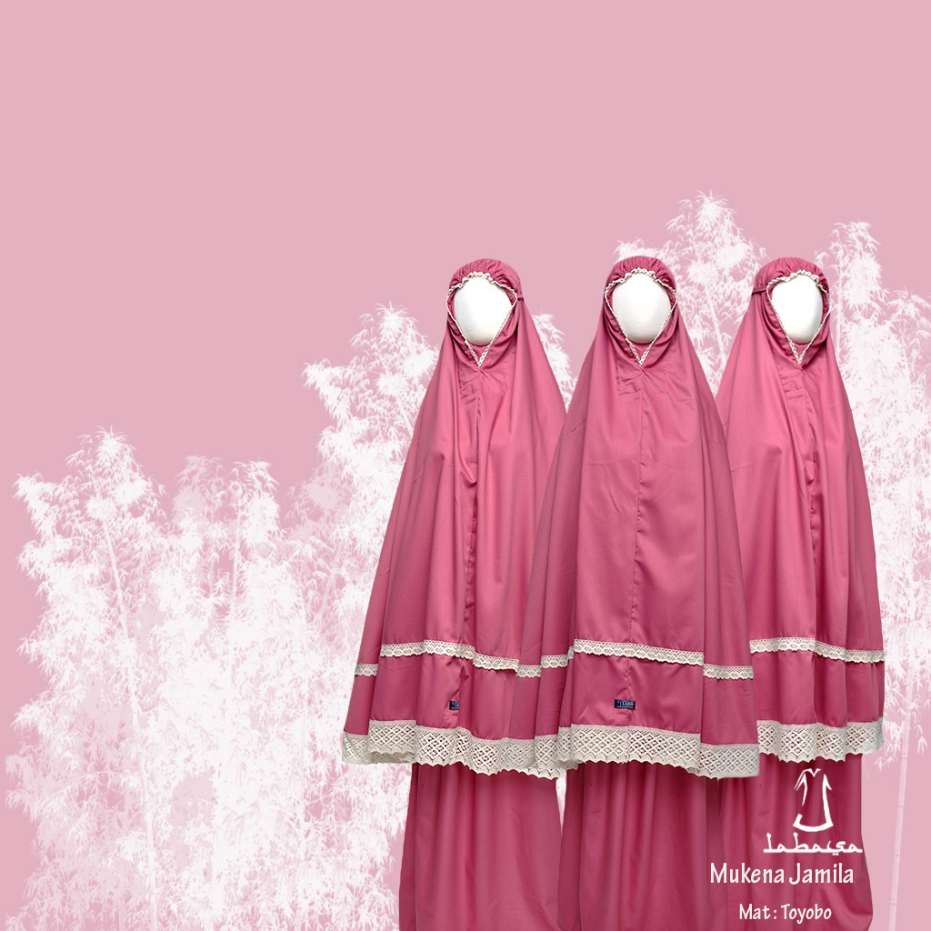 Mukena Toyobo Renda Premium Pink Jamila Series Original by Labasa Premium Istimewa