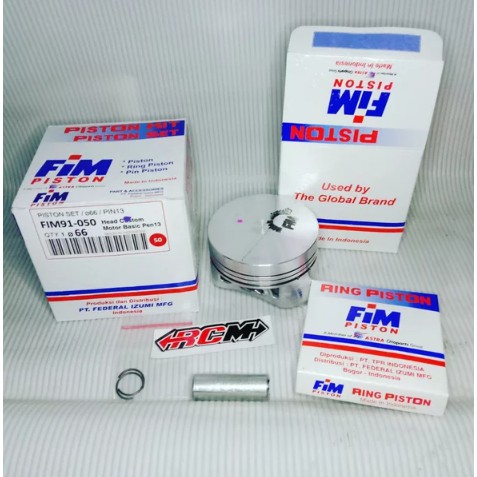 FIM91-050 SEKER SEHER KIT SET PISTON KIT PEN PIN 13 DIAMETER 66MM 66 MM DOME MENTAH HEAD CUSTOM FIM