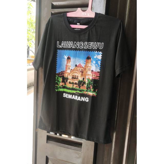 Kaos Unisex Hitam Lawang Sewu Semarang