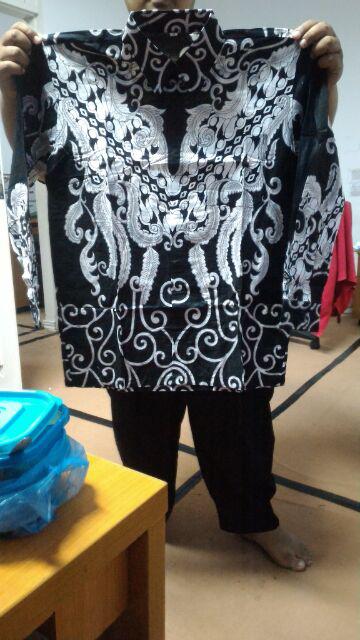 Cod - Dt Ollshop - Kemeja Batik Pria Lengan Panjang Pekalongan Bahan Katun Formal