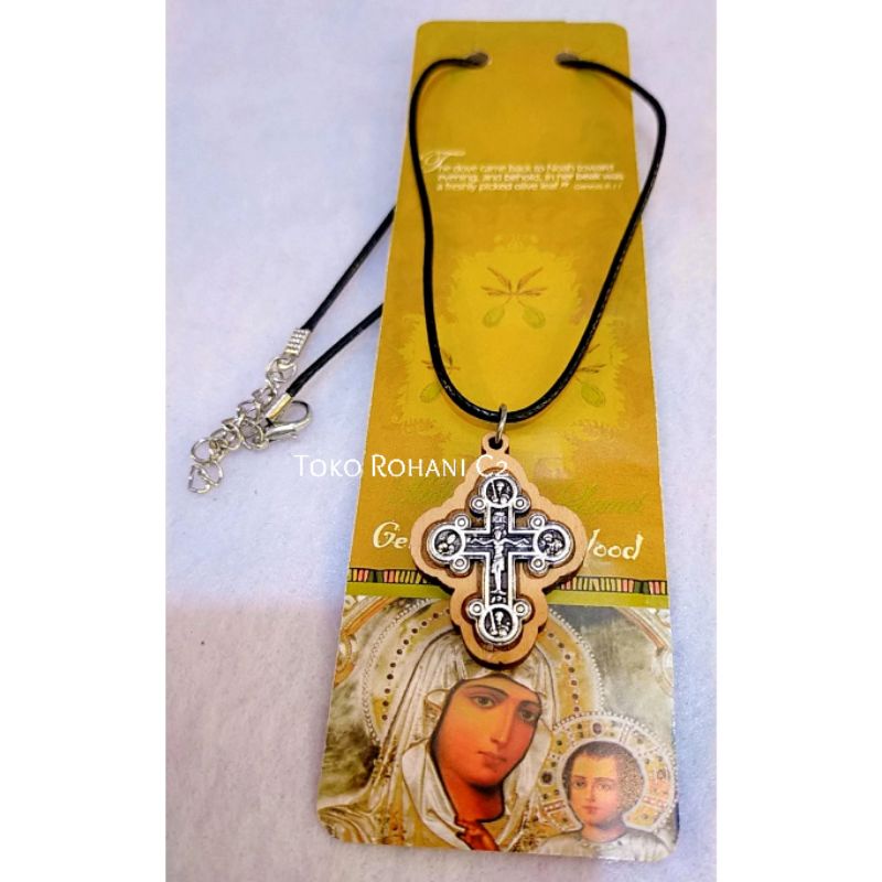 Kalung Salib Kayu Mille (1344) - Kalung Salib