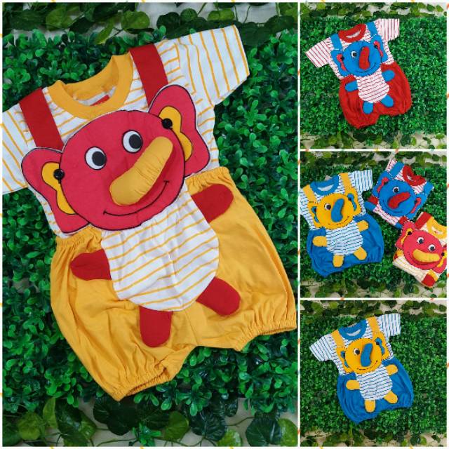 Celana Kodok Kaus uk Bayi 3-12bulan / Baju setelan Jumper Lengan Baby / Jumper Bayi / Overall Anak