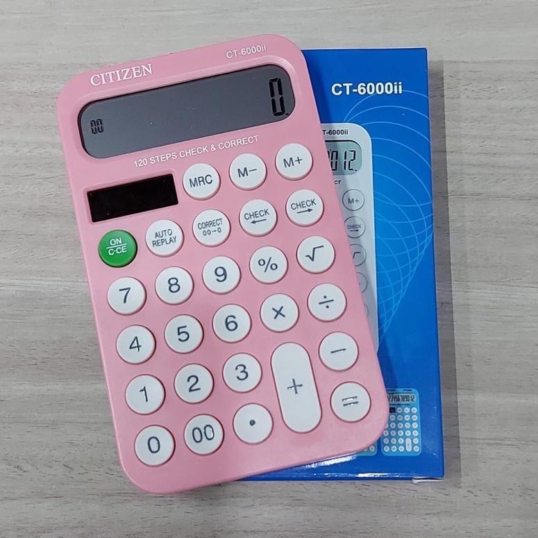 

atk34 KALKULATOR CITIZEN CT 6000 II /6112 /3000II- 12 DIGIT - CHECK AND CORRECT - LAYAR BESAR - KALKULATOR MEJA DAGANG .,.,