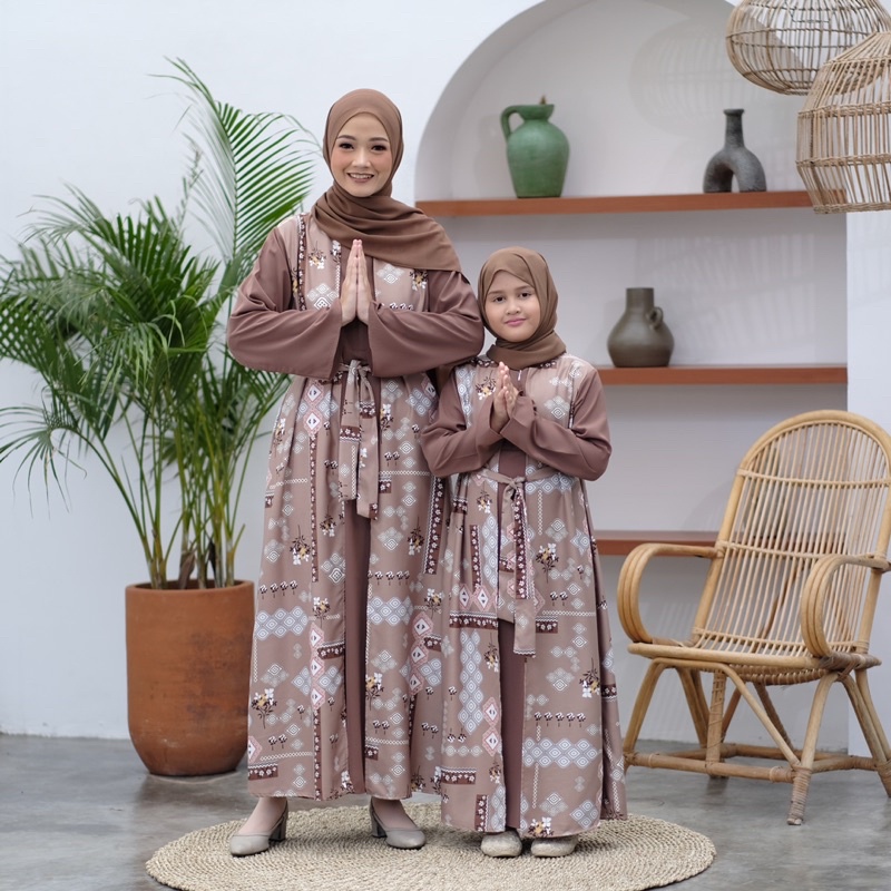 GAMIS COUPLE IBU DAN ANAK GAMIS MEWAH GAMIS MUSLIMAH KIRANA GAMIS MOCCA