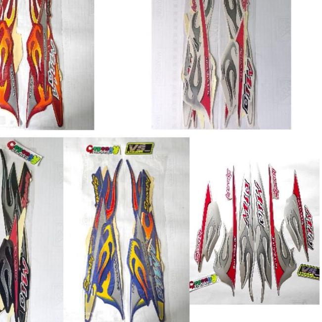 Paling⭐Laris⭐ striping sticker list body motor yamaha mio sporty api 2006 hitam biru merah silver p