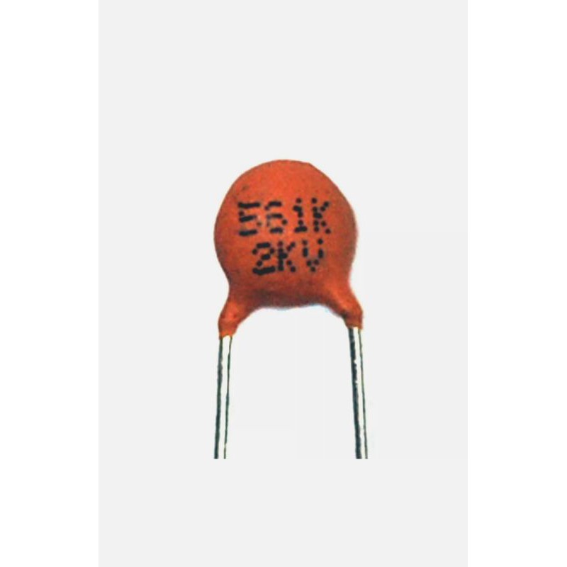 Disc Ceramic Capacitor 561K 560pF 2KV K ±10% Y5P pitch=5mm RoHS Taiwan