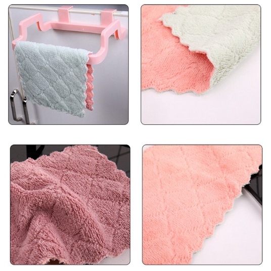✅ COD KUMA Kain Lap Piring Anti Minyak Bahan Coral Fleece