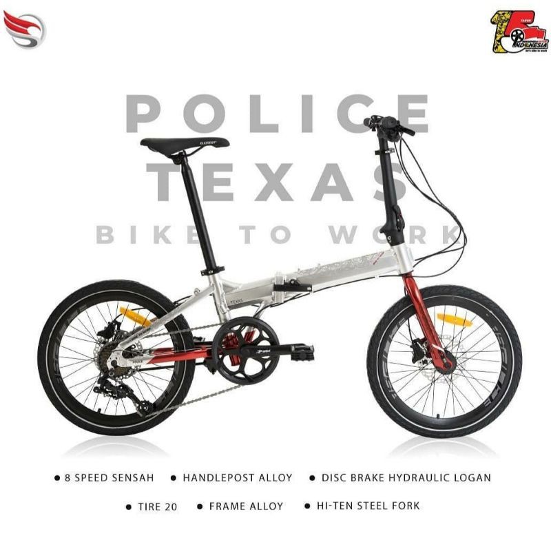 READY STOCK Sepeda lipat Element Police Texas (FREE HELM)