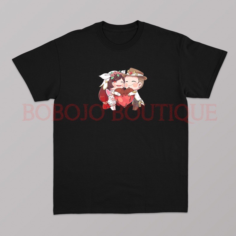 BAJU KAOS MOBILE LEGENDS LAYLA x CLINT CHIBI COTTON COMBED 30s