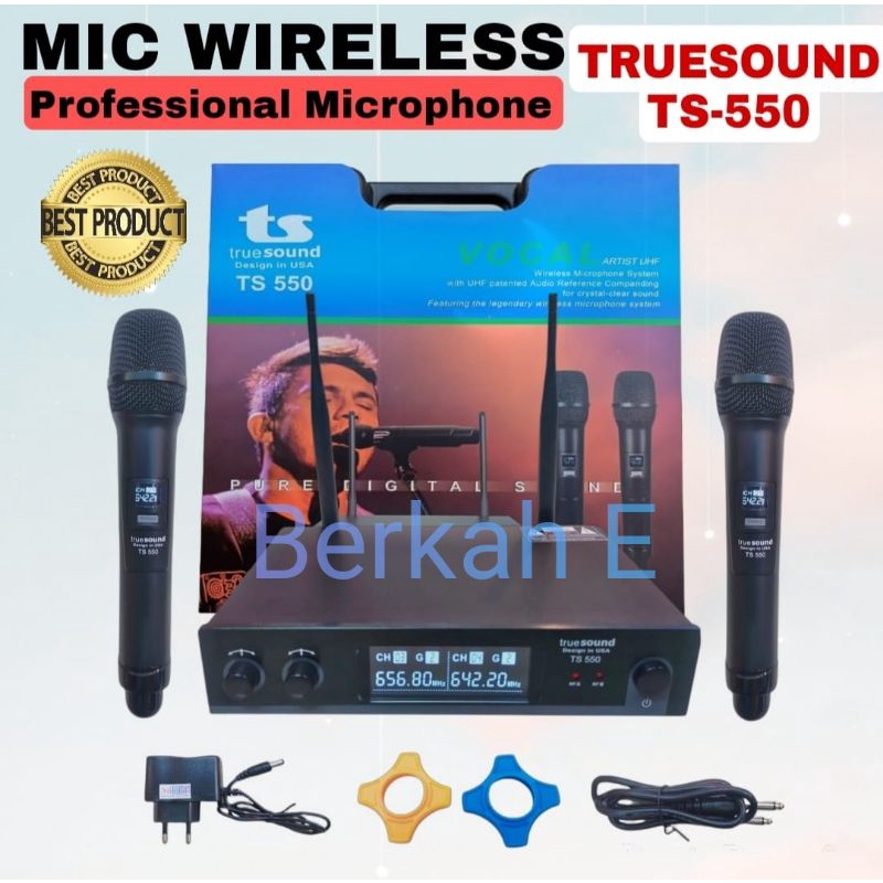 Mic Wireless Truesound TS-550 Microphone Pegang pegang