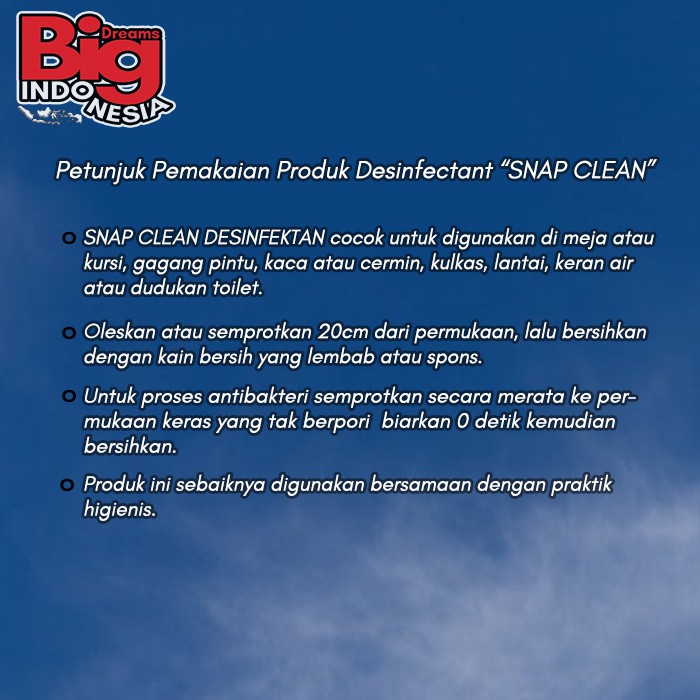 Disinfektan Snap Clean 1 Liter