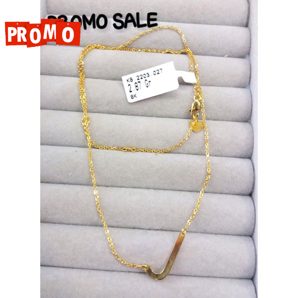 KALUNG HURUF ALPHABET KADAR 375/8K PROMO TERMURAH