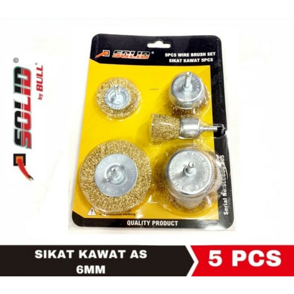 Sikat Kawat Piring Mangkok Mini Grinder SET 5pcs Mata Bor Rotary Tool Wire Brush Kit 5 Pcs Penyikat 