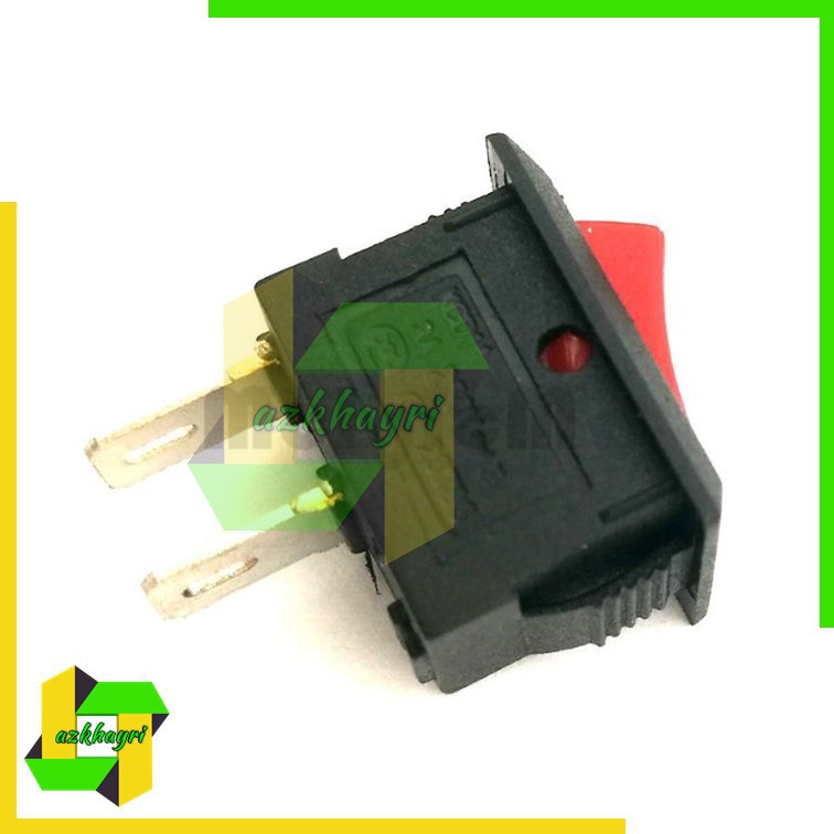 Mini Switch 2 Pin Merah AC 250V 3A / 125V 6A 10x15mm On-Off Red Saklar