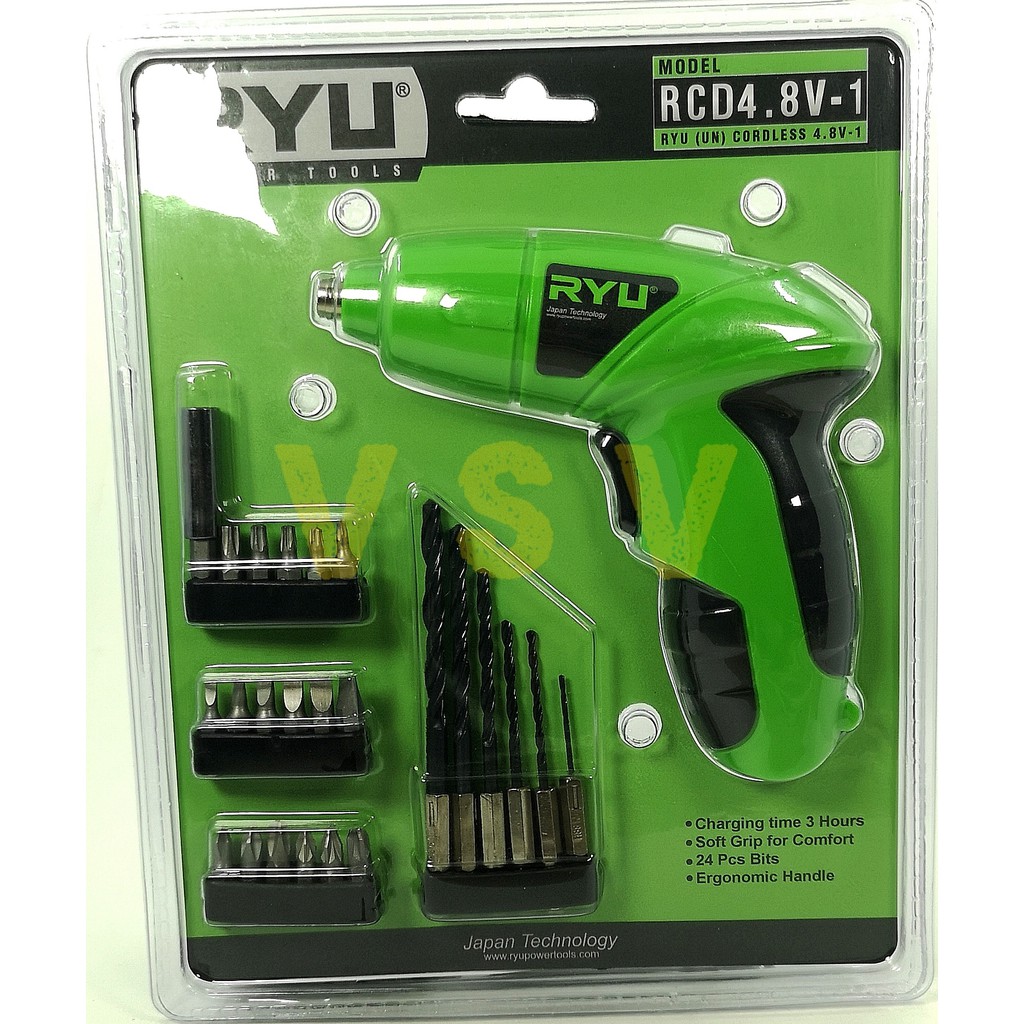 RYU cordless drill RCD 4.8V-1 / bor batere / cordless screwdriver HARAP BERI CATATAN JIKA MAU DITES