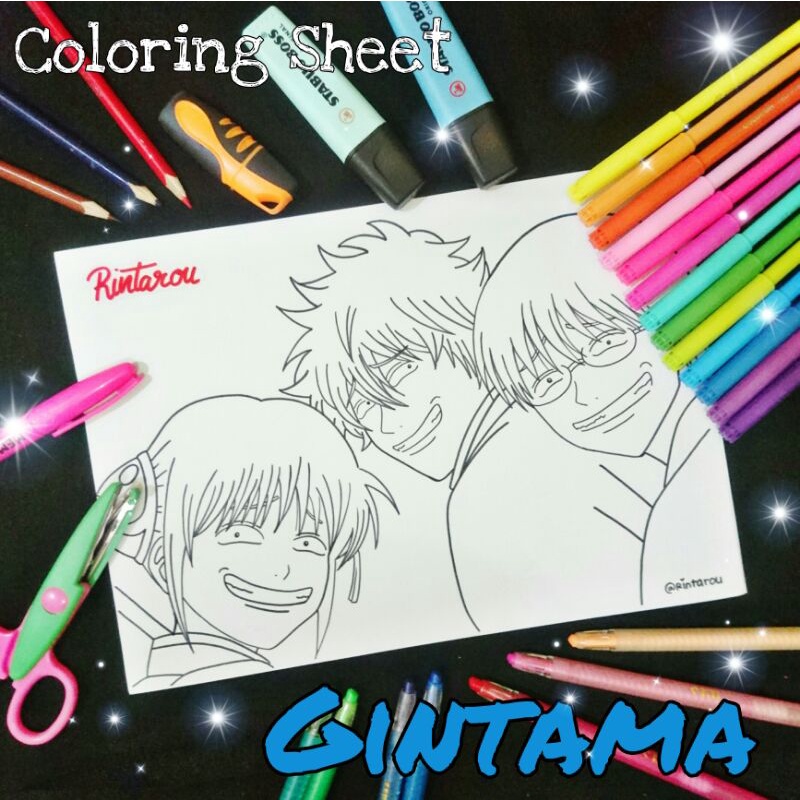 Coloring Sheet Anime Gintama