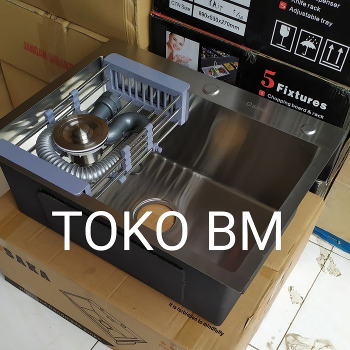 Kitchen Sink Osaka 6046 Bak Cuci  Piring  Stenlis  Sus 304 