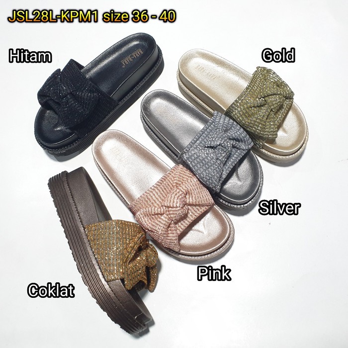 jelly sandal wanita bara bara wedges karet import barabara JSL28L-KPM1