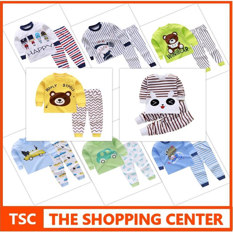 TSC  -BJB1 Setelan Anak 0 - 4 Tahun Model 1 - 8 Pijama Anak Baju Anak Baju Panjang Celana Panjang