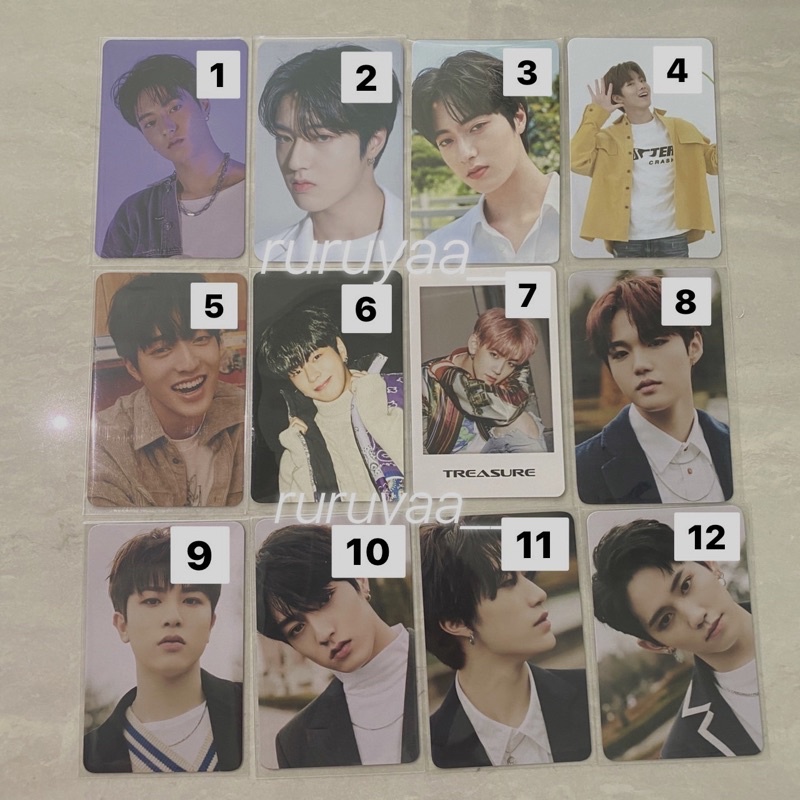 SALE❤️ PHOTOCARD HARUTO JUNKYU JAEHYUK MASHIHO DOYOUNG YEDAM JUNGHWAN TREASURE OFFICIAL BG UNGU MANY