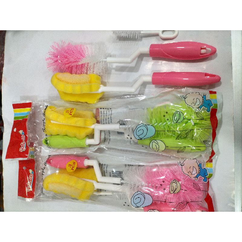 Sikat Dan Spoon Botol Susu Berkualitas 3in1 Reliable/Brush Baby Botol