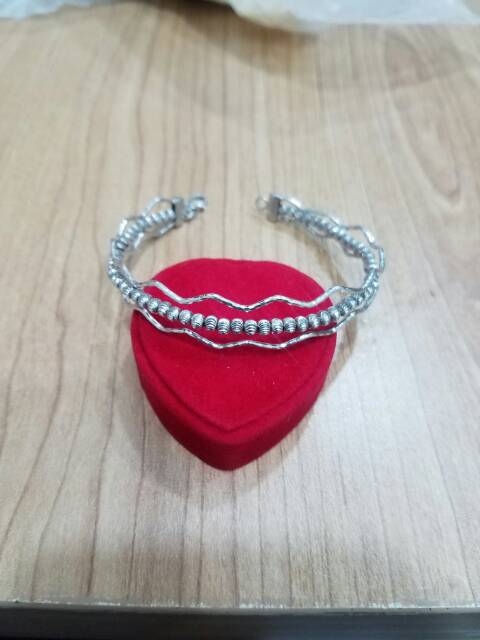 Gelang kroncong elastis silver 925 | gelang perak asli