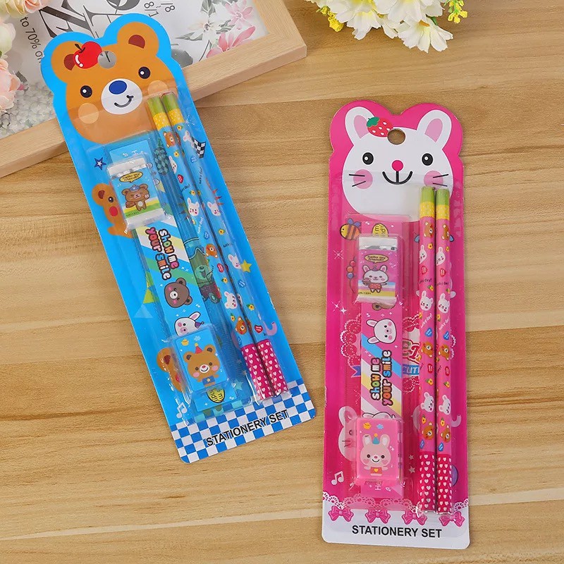 

SMILE Pencil Set Alat Tulis Anak 5 In 1 Set Alat Tulis Anak Sekolah SF-007